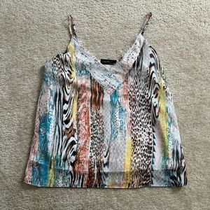 Shear Animal Print Tank Top / Blouse - Ontwelfth - Size S